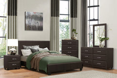Lorenzi Brown Queen Platform Bed - Ornate Home