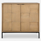 Lorenzo Natural Geometric 2 Door Cabinet - Ornate Home