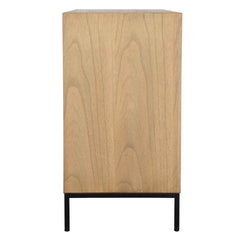 Lorenzo Natural Geometric 2 Door Cabinet - Ornate Home