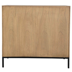 Lorenzo Natural Geometric 2 Door Cabinet - Ornate Home