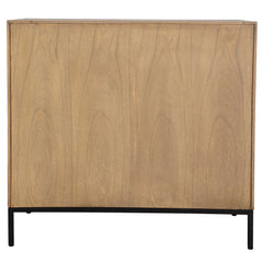 Lorenzo Natural Geometric 2 Door Cabinet - Ornate Home