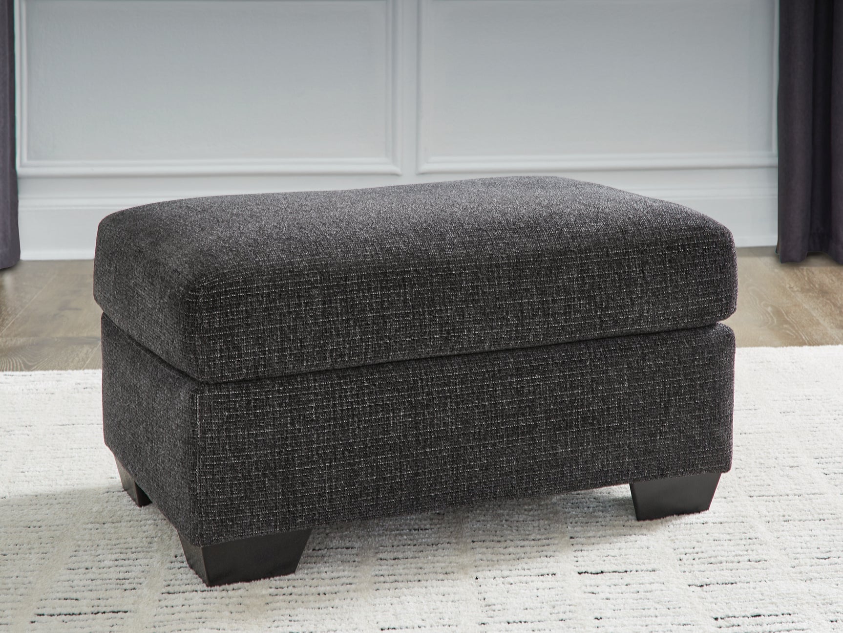 Loreo Ebony Ottoman (Online Special Price) - Ornate Home