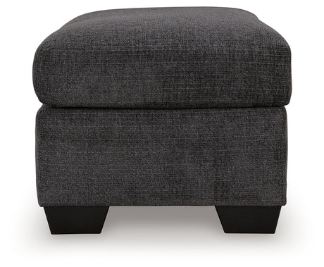 Loreo Ebony Ottoman - Ornate Home