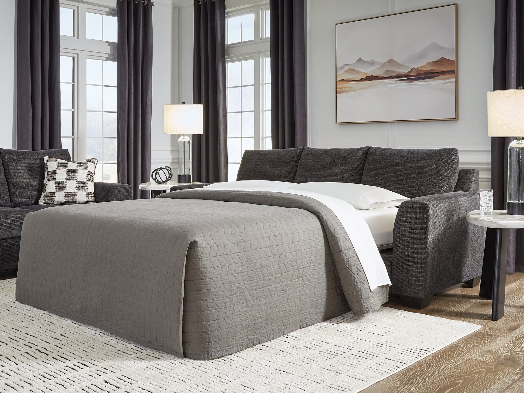 Loreo Ebony Queen Sofa Sleeper (Online Special Price) - Ornate Home