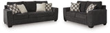 Loreo Ebony Sofa and Loveseat - Ornate Home