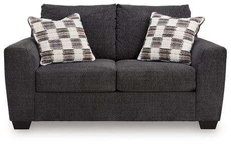 Loreo Ebony Sofa and Loveseat - Ornate Home