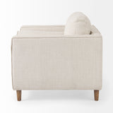 Loretta Cream Fabric Chair with Two Bolster Cushions - Ornate Home