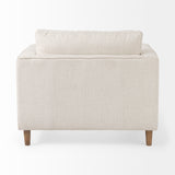 Loretta Cream Fabric Chair with Two Bolster Cushions - Ornate Home