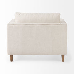 Loretta Cream Fabric Chair with Two Bolster Cushions - Ornate Home