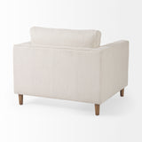 Loretta Cream Fabric Chair with Two Bolster Cushions - Ornate Home