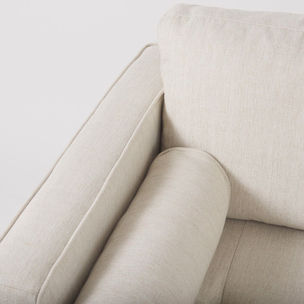 Loretta Cream Fabric Chair with Two Bolster Cushions - Ornate Home