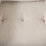 Loretta Cream Fabric Chair with Two Bolster Cushions - Ornate Home