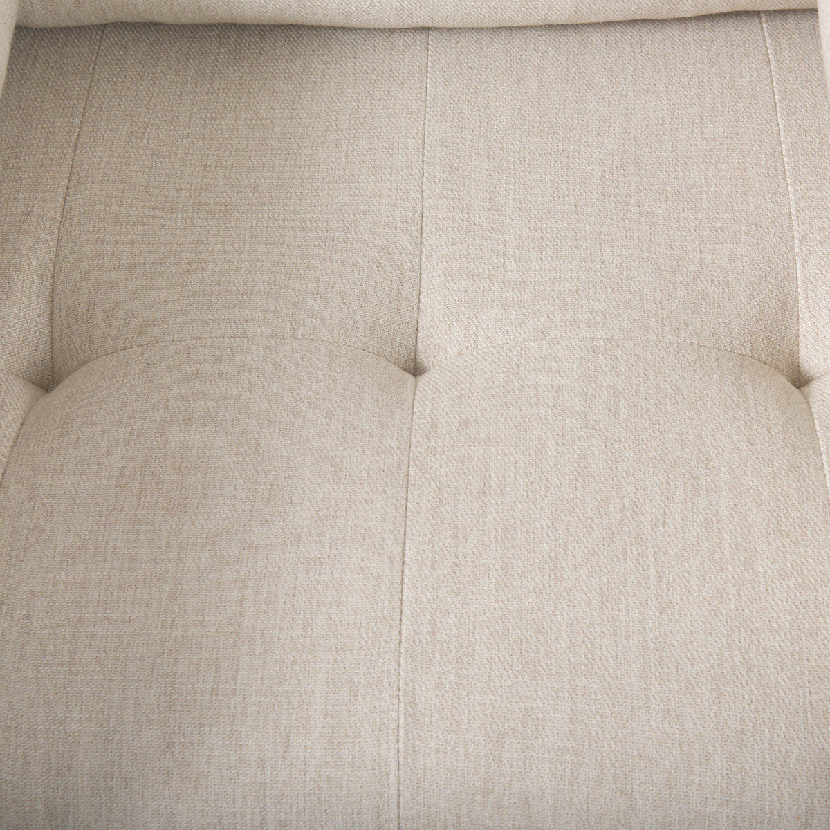 Loretta Cream Fabric Chair with Two Bolster Cushions - Ornate Home
