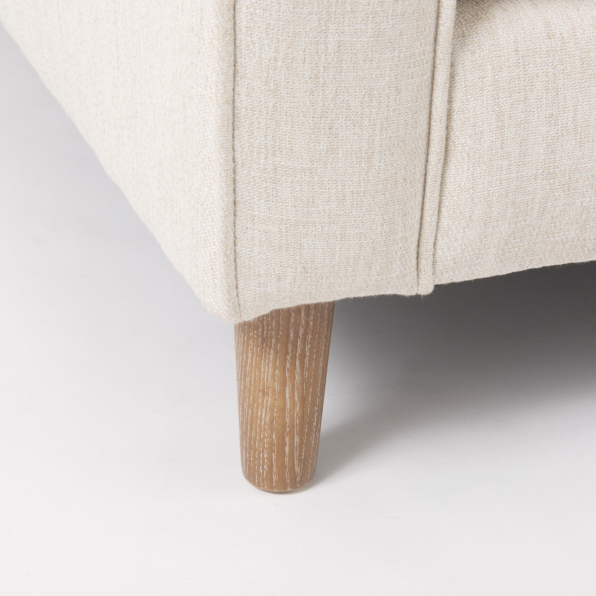 Loretta Cream Fabric Chair with Two Bolster Cushions - Ornate Home