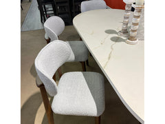 Loretta Walnut & Beige Dining Chair (Set of 2) - Ornate Home