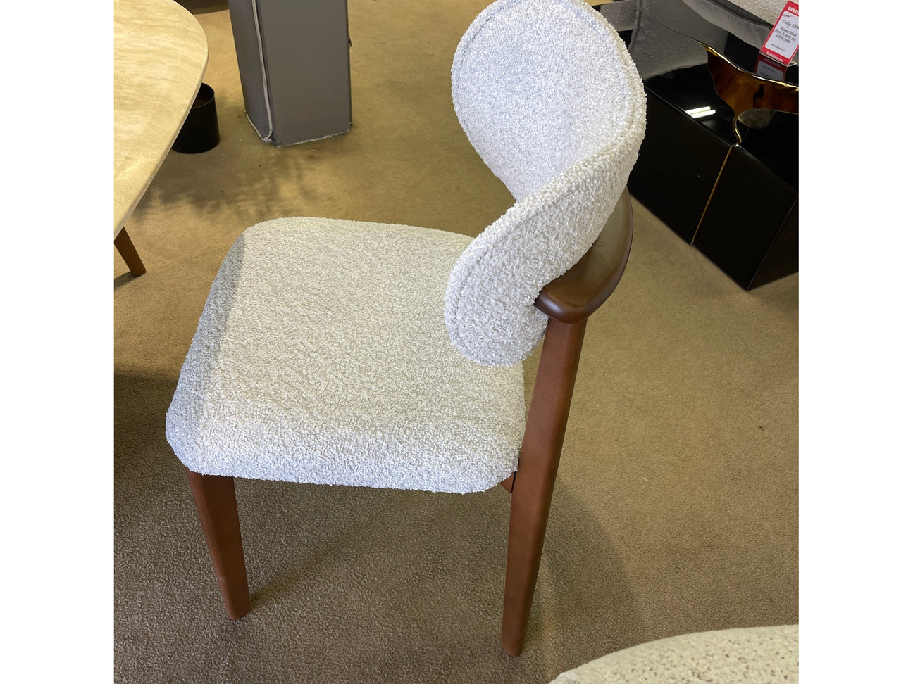 Loretta Walnut & Beige Dining Chair (Set of 2) - Ornate Home