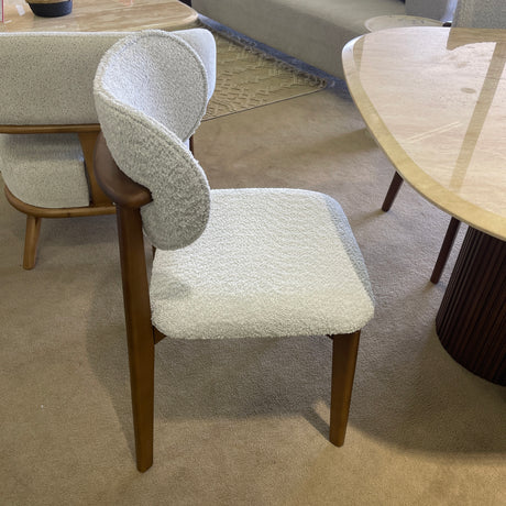 Loretta Walnut & Beige Dining Chair (Set of 2) - Ornate Home