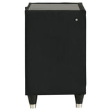 Lorient Black 2-drawer LED Nightstand with USB - Ornate Home