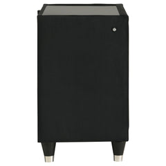 Lorient Black 2-drawer LED Nightstand with USB - Ornate Home