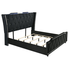 Lorient Black 4-piece Eastern King Bedroom Set - Ornate Home