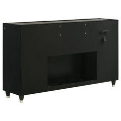 Lorient Black 4-piece Eastern King Bedroom Set - Ornate Home