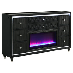 Lorient Black 5-piece California King Bedroom Set - Ornate Home