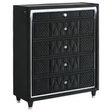 Lorient Black 5-piece Queen Bedroom Set - Ornate Home