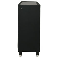Lorient Black 8-drawer LED Bedroom Dresser Cabinet - Ornate Home