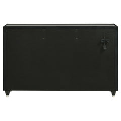 Lorient Black 8-drawer LED Bedroom Dresser Cabinet - Ornate Home