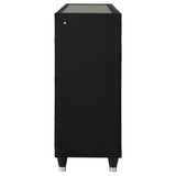 Lorient Black 8-drawer LED Bedroom Flame Box Dresser - Ornate Home