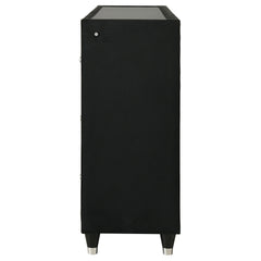 Lorient Black 8-drawer LED Bedroom Flame Box Dresser - Ornate Home