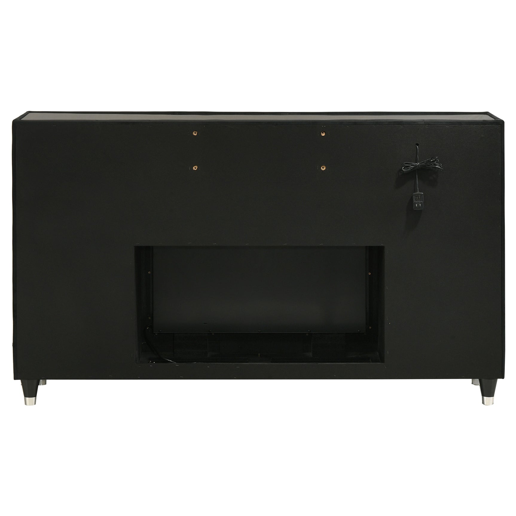 Lorient Black 8-drawer LED Bedroom Flame Box Dresser - Ornate Home