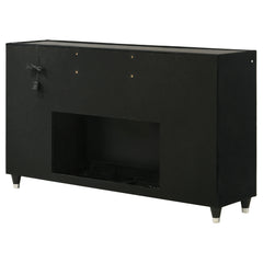 Lorient Black 8-drawer LED Bedroom Flame Box Dresser - Ornate Home