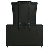 Lorient Black 8-drawer LED Dresser with Mirror - Ornate Home