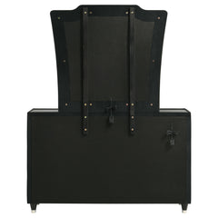 Lorient Black 8-drawer LED Dresser with Mirror - Ornate Home