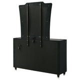 Lorient Black 8-drawer LED Dresser with Mirror - Ornate Home