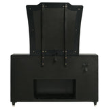Lorient Black 8-drawer LED Flame Box Dresser and Mirror - Ornate Home