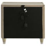 Lorient Ivory/Camel 2-drawer LED Nightstand with USB - Ornate Home