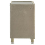 Lorient Ivory/Camel 2-drawer LED Nightstand with USB - Ornate Home