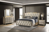 Lorient Ivory/Camel 4-piece California King Bedroom Set - Ornate Home