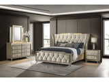Lorient Ivory/Camel 4-piece Eastern King Bedroom Set - Ornate Home