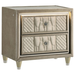 Lorient Ivory/Camel 5-piece California King Bedroom Set - Ornate Home