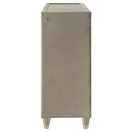 Lorient Ivory/Camel 8-drawer LED Bedroom Dresser Cabinet - Ornate Home