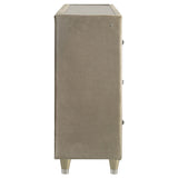 Lorient Ivory/Camel 8-drawer LED Bedroom Flame Box Dresser - Ornate Home