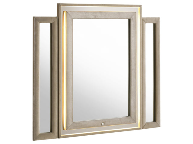 Lorient Ivory/Camel LED Dresser Mirror - Ornate Home