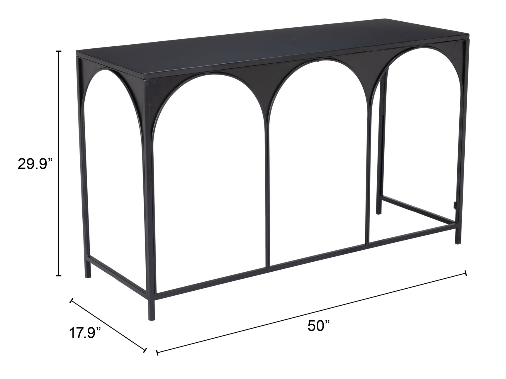 Loriet Black Console Table - Ornate Home