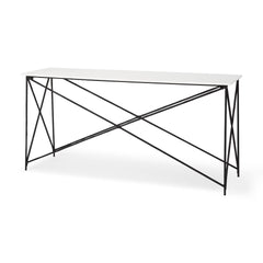 Lorlei Gray Marble Top Console Table