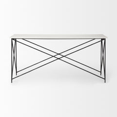 Lorlei Gray Marble Top Console Table