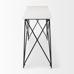Lorlei Gray Marble Top Console Table