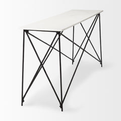 Lorlei Gray Marble Top Console Table